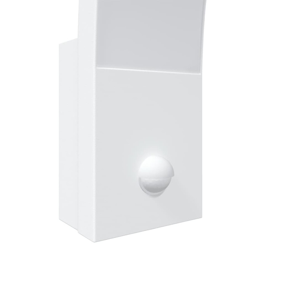 Lámparas de pared LED exterior con sensor 2 uds aluminio