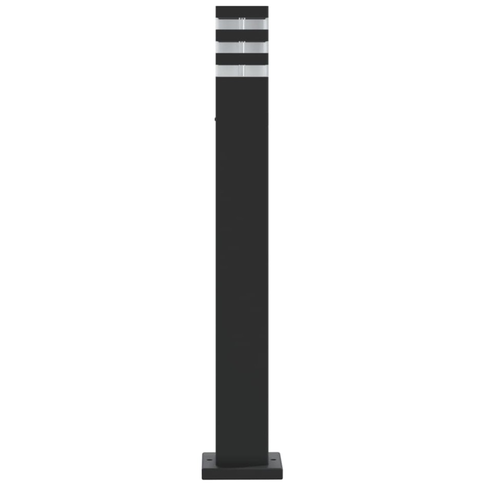 Lámpara de suelo de exterior aluminio negro 80