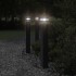 Lámpara de suelo de exterior con enchufe aluminio negro 80