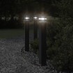 Lámpara de suelo de exterior con enchufe aluminio negro 80 cm