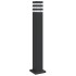 Lámpara de suelo de exterior con enchufe aluminio negro 80