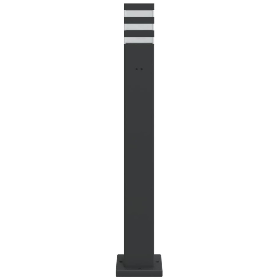 Lámpara de suelo de exterior con enchufe aluminio negro 80