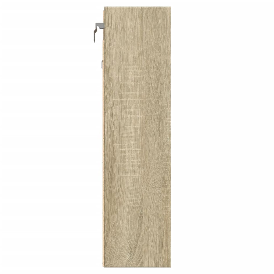 Vitrina de madera de ingeniería roble Sonoma 100x15x58