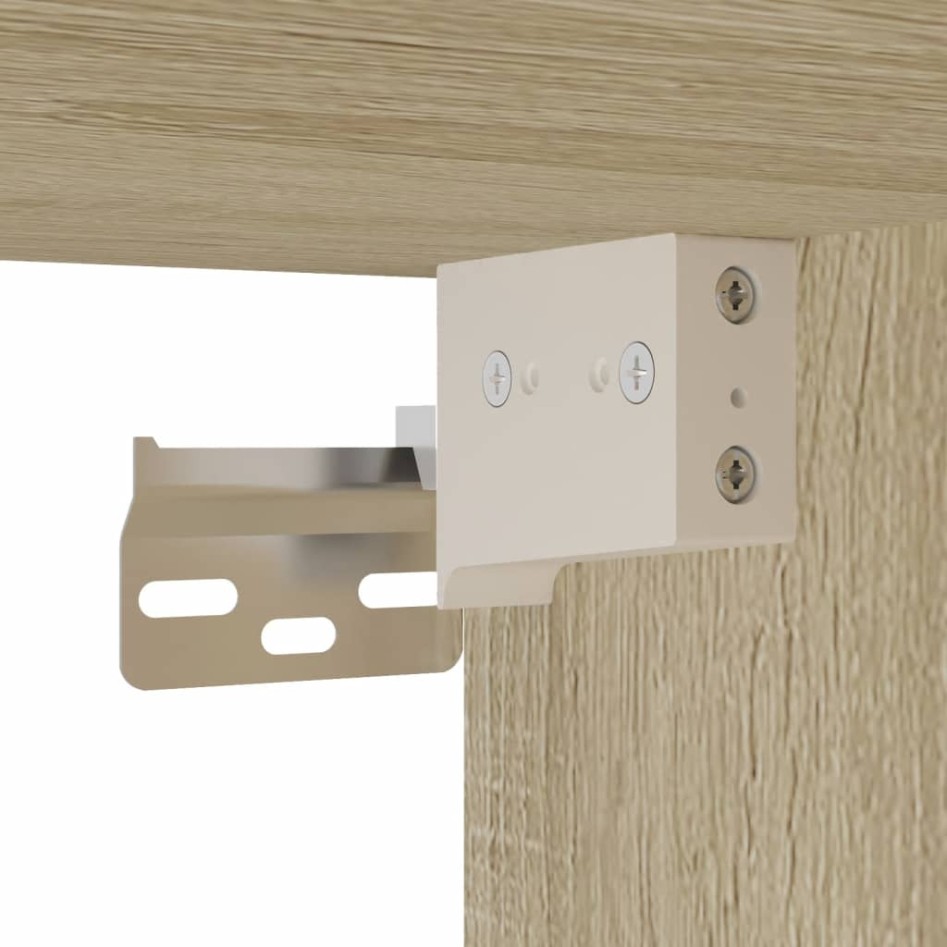 Vitrina de madera de ingeniería roble Sonoma 100x15x58