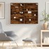 Vitrina de madera de ingeniería roble ahumado 100x8,5x75