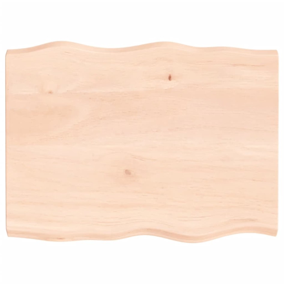 Tablero de mesa madera maciza borde natural 80x60x(2-4)