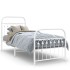 Estructura cama sin colchón con estribo metal blanco 80x200