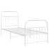 Estructura cama sin colchón con estribo metal blanco 80x200