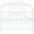 Estructura cama sin colchón con estribo metal blanco 80x200