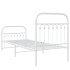 Estructura cama sin colchón con estribo metal blanco 80x200