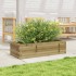 Jardinera de madera de pino impregnada 90x40x23