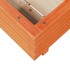 Jardinera madera maciza de pino marrón cera 40x40x26,5