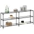 Mesa consola superficie vidrio transparente acero