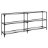 Mesa consola superficie vidrio transparente acero