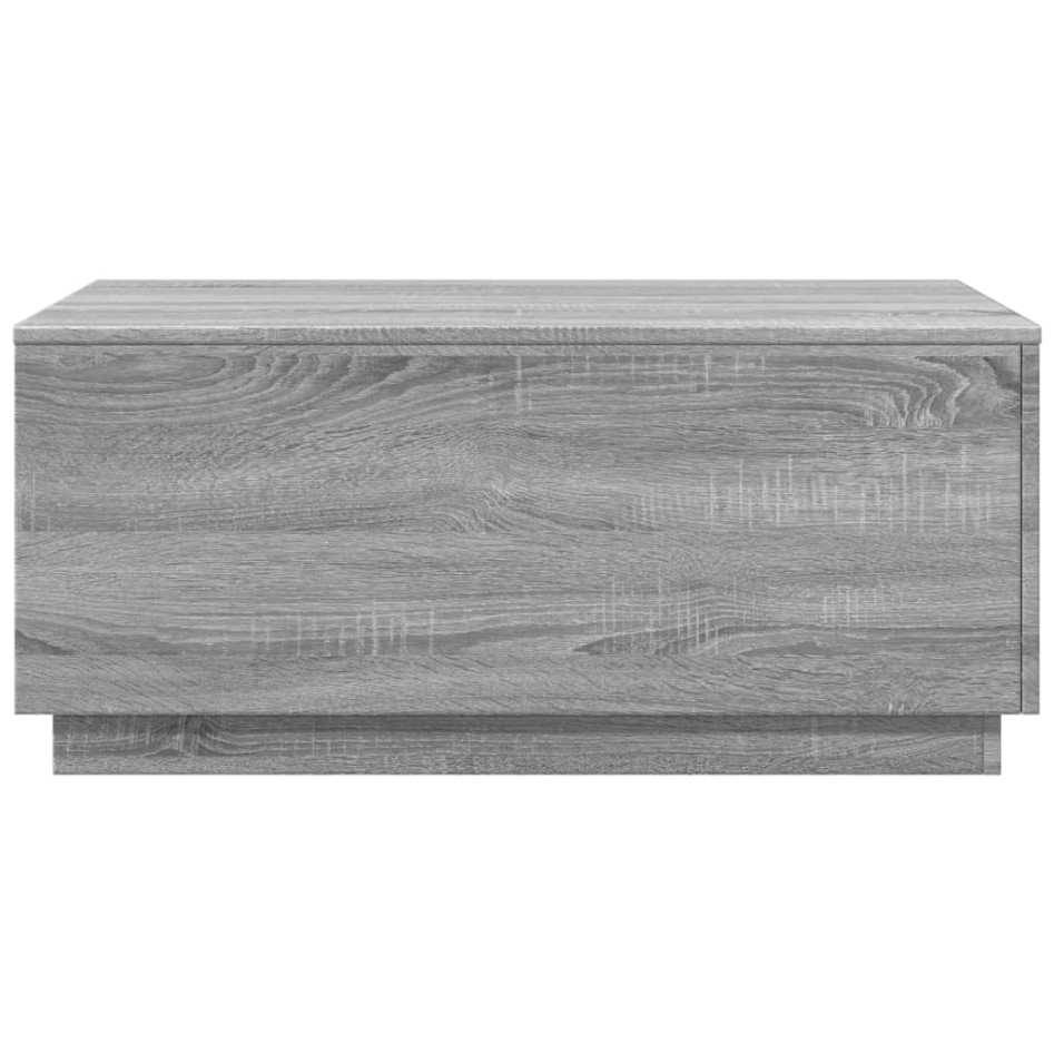 Mesa de centro con luces LED gris Sonoma 90x50x40