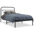 Estructura cama sin colchón con cabecero metal negro 100x190