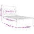 Estructura cama sin colchón con cabecero metal negro 100x190