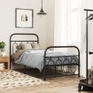 Estructura cama sin colchón con estribo metal negro 80x200 cm