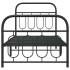 Estructura cama sin colchón con estribo metal negro 80x200