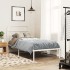 Estructura cama sin colchón con cabecero metal blanco 90x190