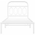 Estructura cama sin colchón con cabecero metal blanco 90x190