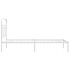 Estructura cama sin colchón con cabecero metal blanco 90x190