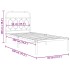 Estructura cama sin colchón con cabecero metal blanco 90x190