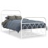 Estructura cama sin colchón con estribo metal blanco 100x200