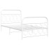Estructura cama sin colchón con estribo metal blanco 100x200