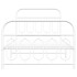 Estructura cama sin colchón con estribo metal blanco 100x200