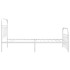 Estructura cama sin colchón con estribo metal blanco 100x200