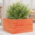 Jardinera de madera maciza de pino marrón cera 40x40x23