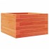 Jardinera de madera maciza de pino marrón cera 40x40x23