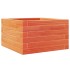 Jardinera de madera maciza de pino marrón cera 40x40x23