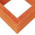 Jardinera de madera maciza de pino marrón cera 40x40x23