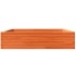 Jardinera de madera maciza de pino marrón cera 100x100x23