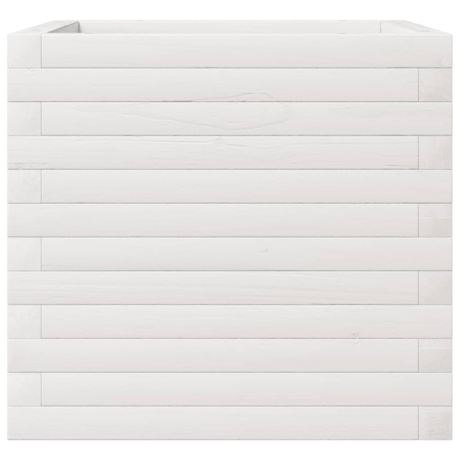 Jardinera madera maciza de pino blanco 50x50x45,5