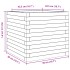Jardinera madera maciza de pino blanco 50x50x45,5