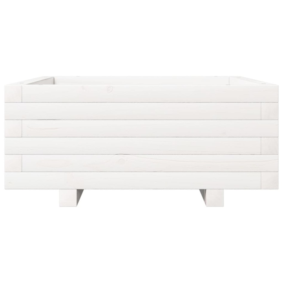 Jardinera de madera maciza de pino blanco 60x60x26,5
