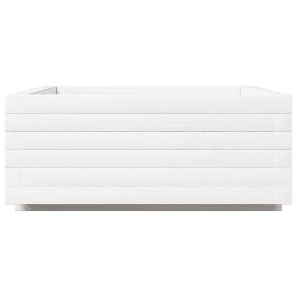 Jardinera de madera maciza de pino blanco 60x60x26,5