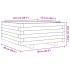 Jardinera de madera maciza de pino blanco 60x60x26,5