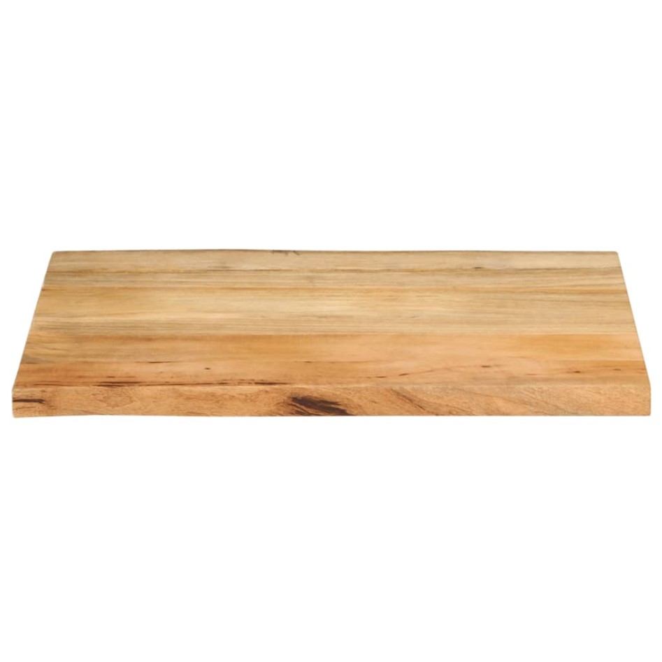 Tablero de mesa borde natural madera maciza mango 80x60x3,8