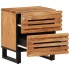 Mesita de noche de madera maciza de acacia 40x34x46