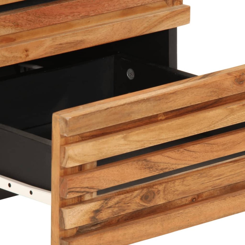 Mesita de noche de madera maciza de acacia 40x34x46