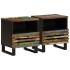 Mesitas de noche 2 uds de madera maciza reciclada 40x34x46