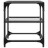 Mesa de centro superficie de vidrio 2 uds acero 40x40x45