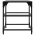 Mesa de centro superficie de vidrio 2 uds acero 40x40x45