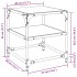 Mesa de centro superficie de vidrio 2 uds acero 40x40x45