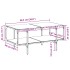 Mesa de centro superficie de vidrio acero negra 98,5x50x45