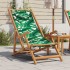 Silla de playa plegable madera maciza de eucalipto y tela